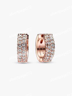 Pandora Timeless Pavé Double-row Hoop Earrings